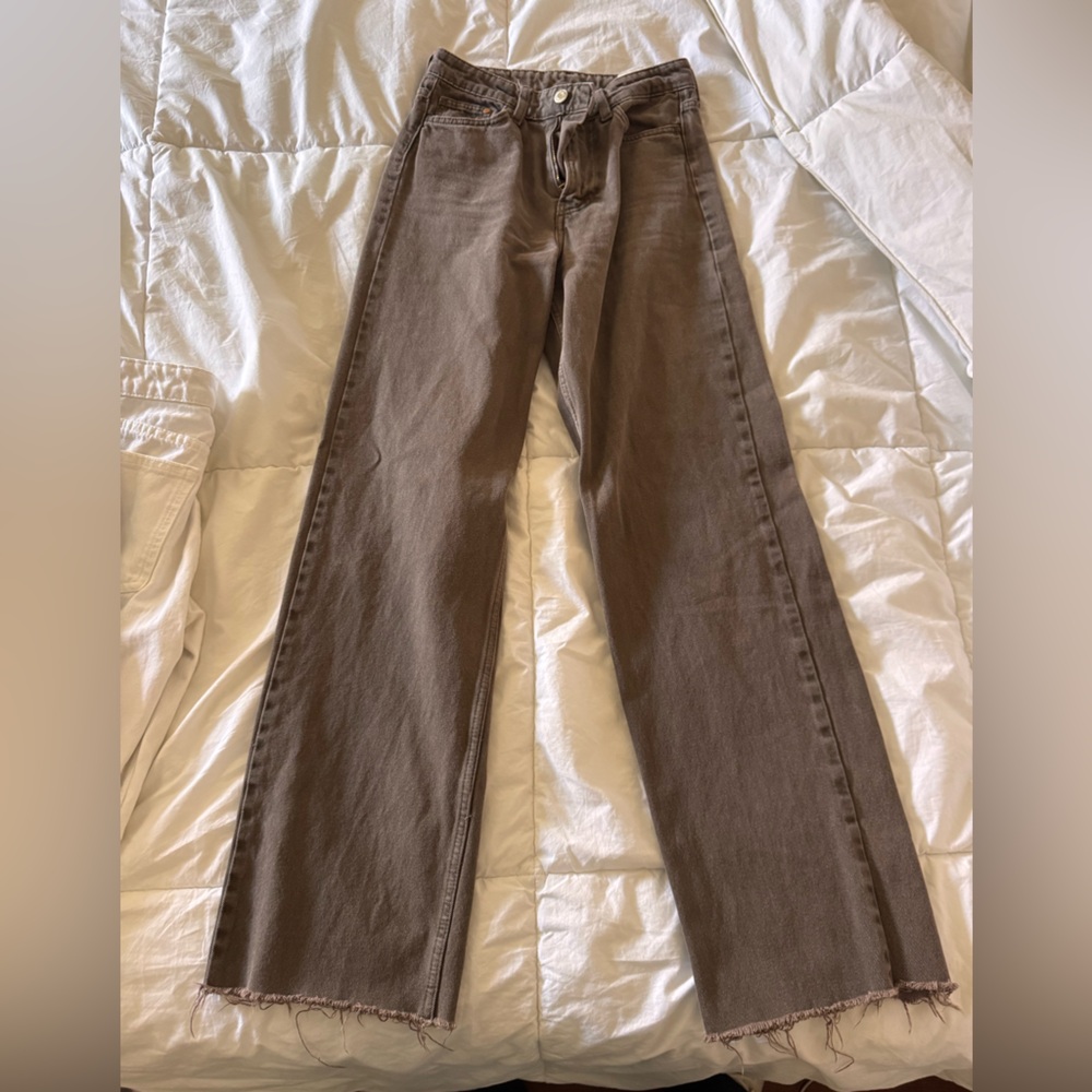 Brown Straight Leg Jeans